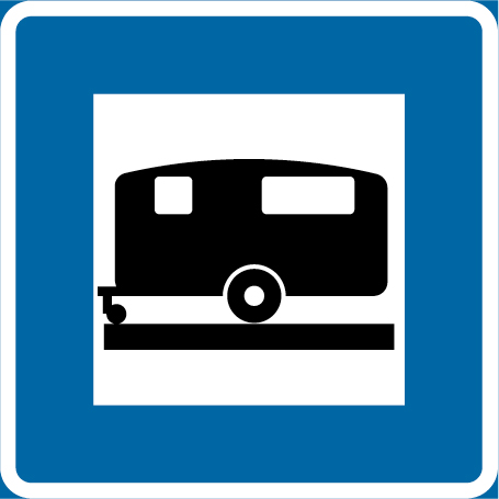 Skylt för husvagnsplats