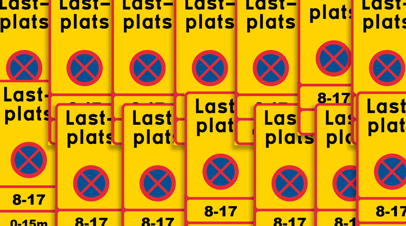 Svar på fråga om parkering på lastplats