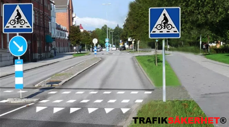 Cykelöverfarter och cykelpassager